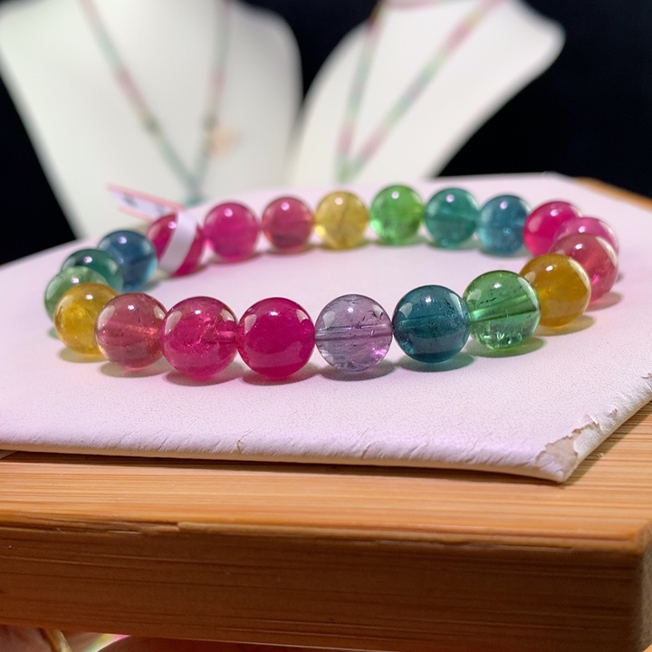 双色碧玺手链未镶嵌