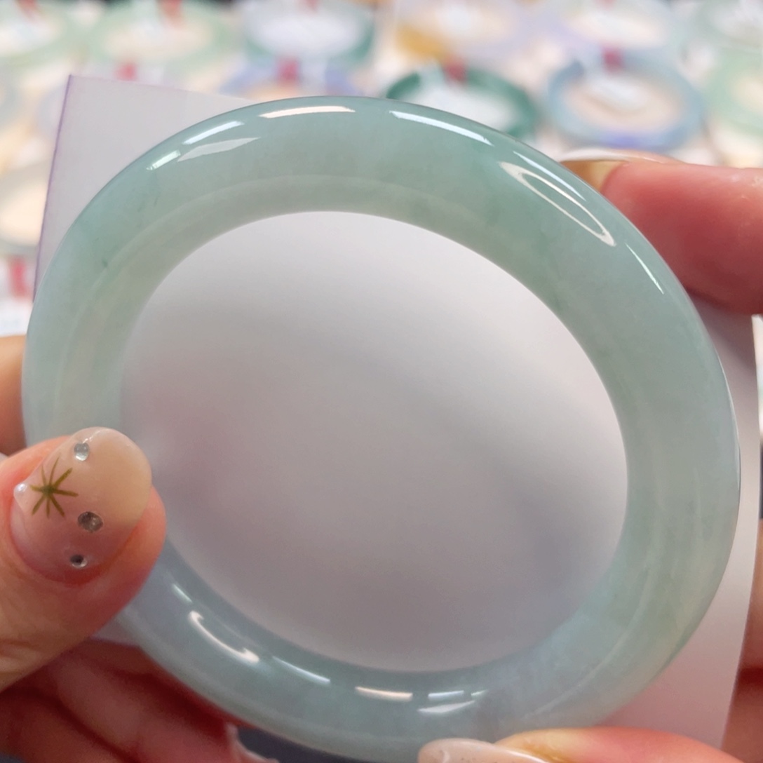 未镶嵌手镯翡翠12号老坑胶底葡萄肉圆条