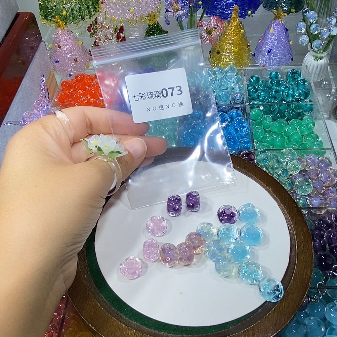 迷***棒玻璃颈饰73串珠十八个