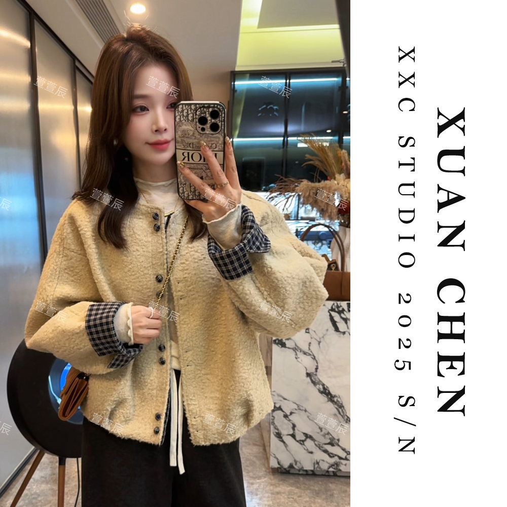 【复古浪潮】秋季外套时尚百搭气质衣服洋气宽松设计感港风外套8865