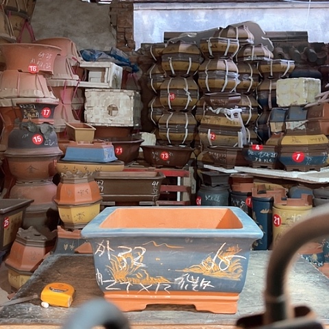 紫砂花盆四方一个