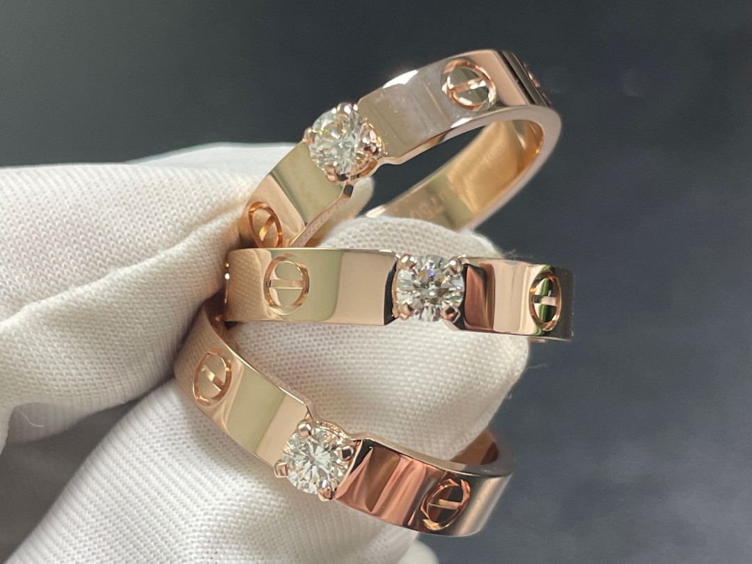 （双12）18k金独钻戒指窄版   多样性发一件