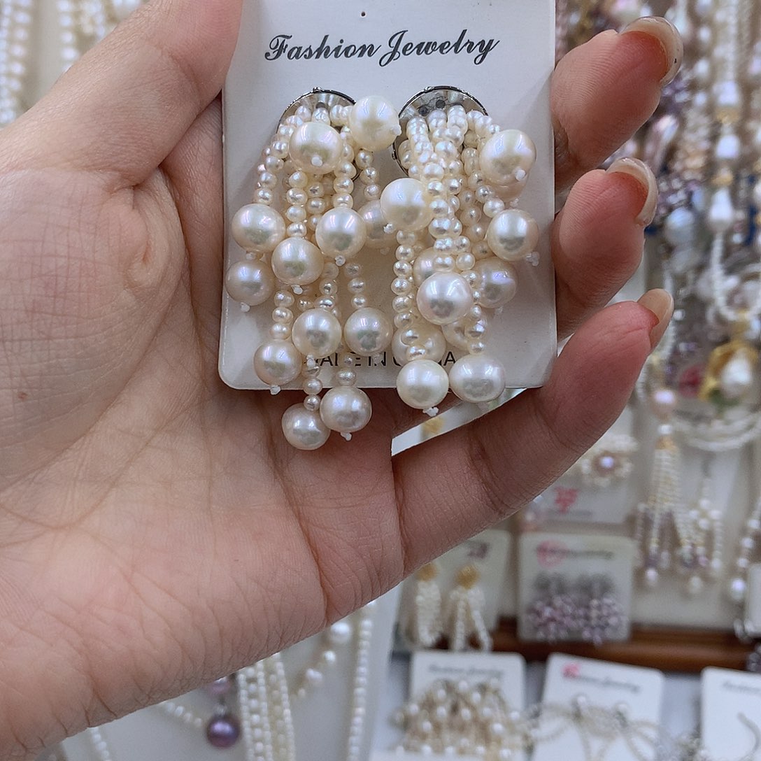 项链银S925镶嵌淡水珍珠E**?