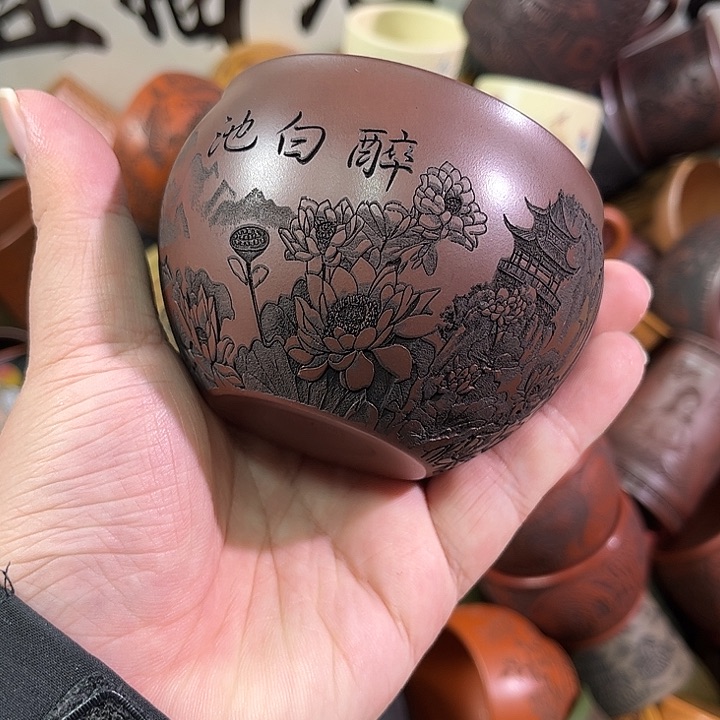茶杯紫砂全手工紫砂主人杯