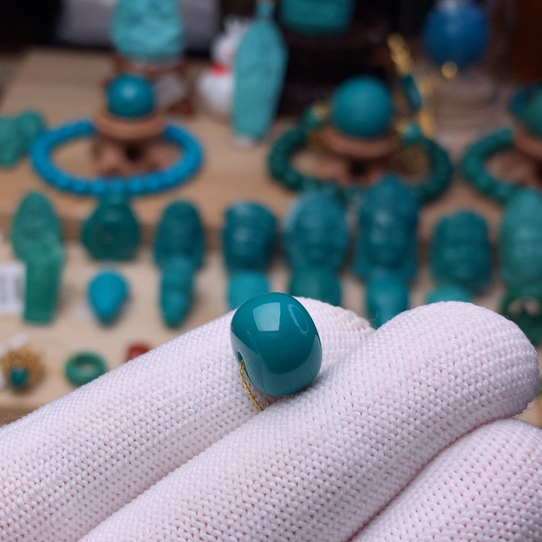 绿松石珠宝奇石未镶嵌12m m