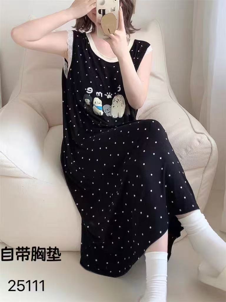 王姐推荐春夏睡裙可爱宽松莫代尔可外穿休闲家居服