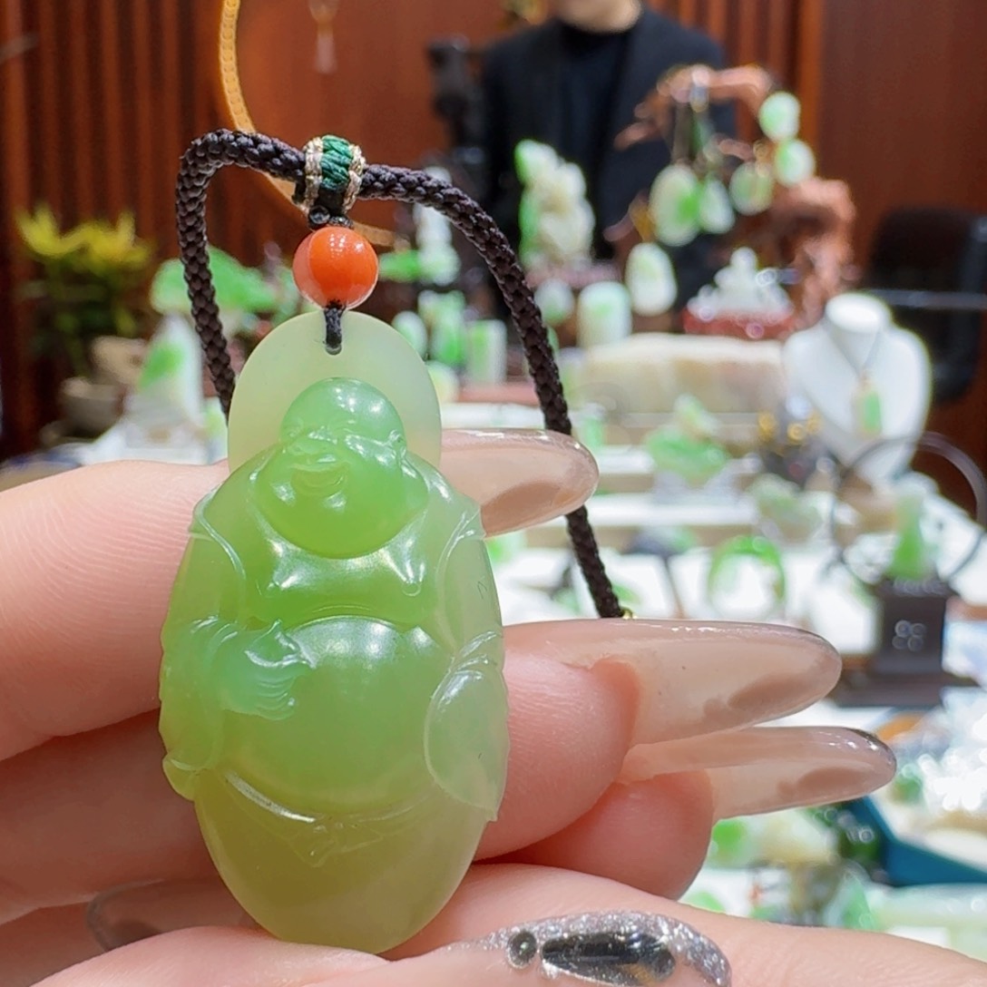 和田玉翠青佛未镶嵌