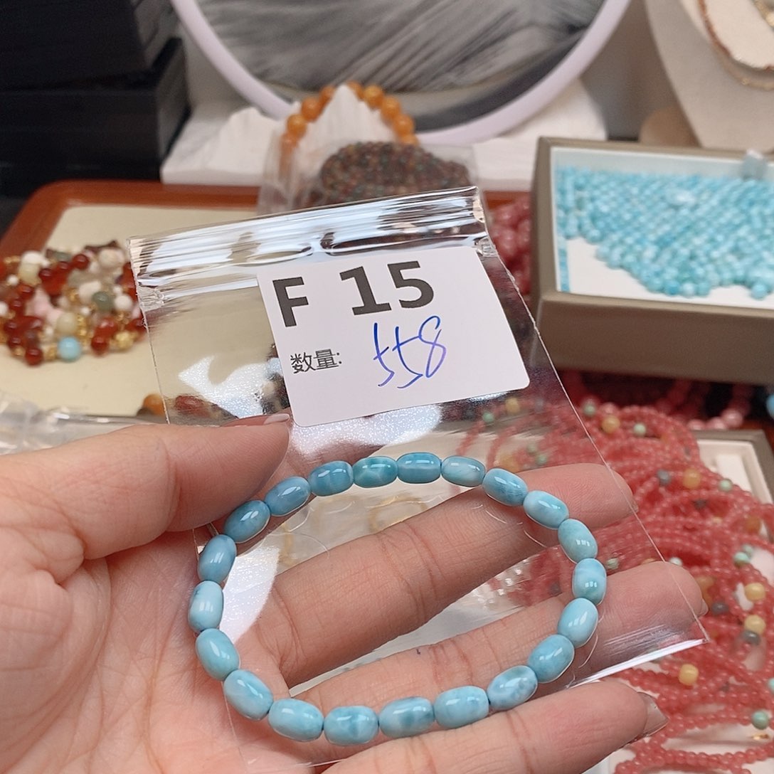 针钠钙石（海纹石）珠宝半成品未镶嵌哇**…F15