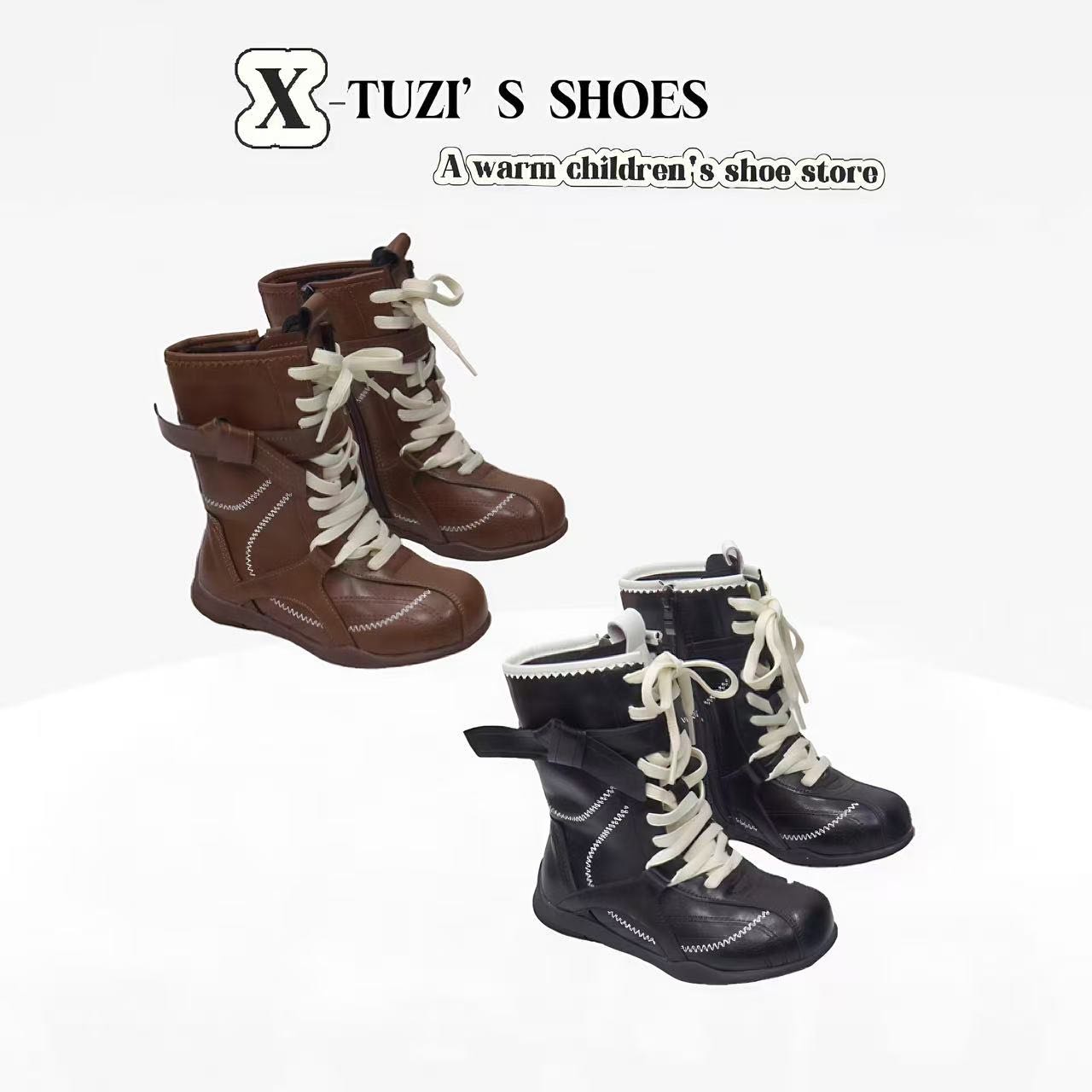 【复古骑士靴】儿童高筒骑士靴 单/二棉1853