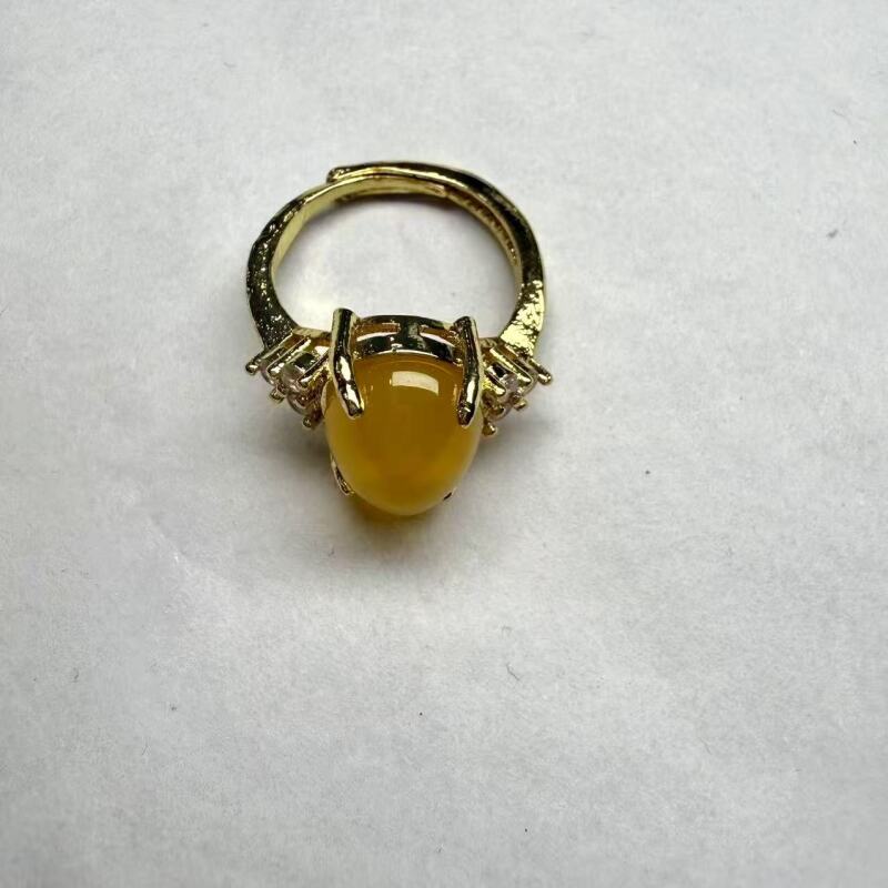-YZ13-天然  高端  大气   -时尚  黄玉髓 戒指