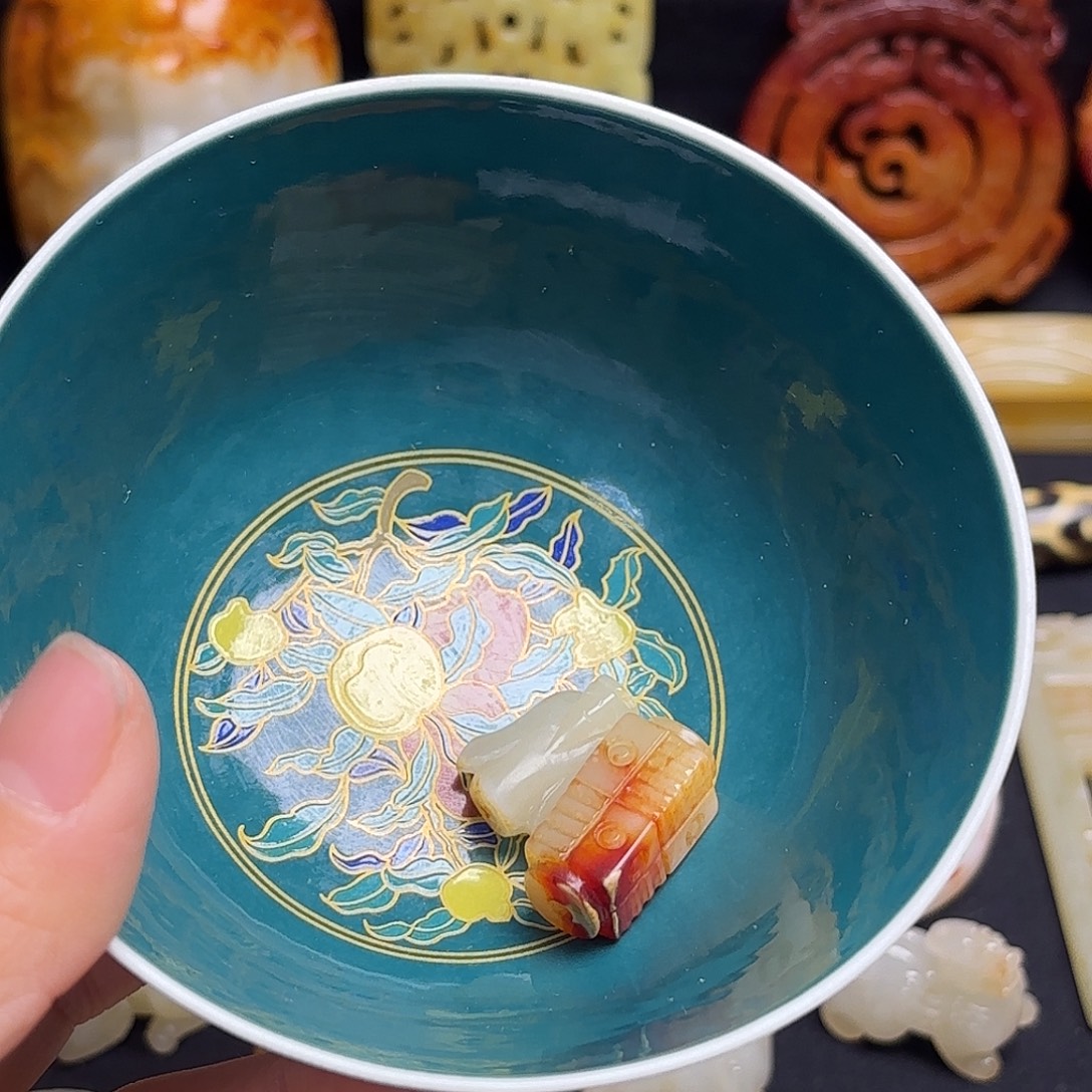 已***置瓷片精美摆件摆件