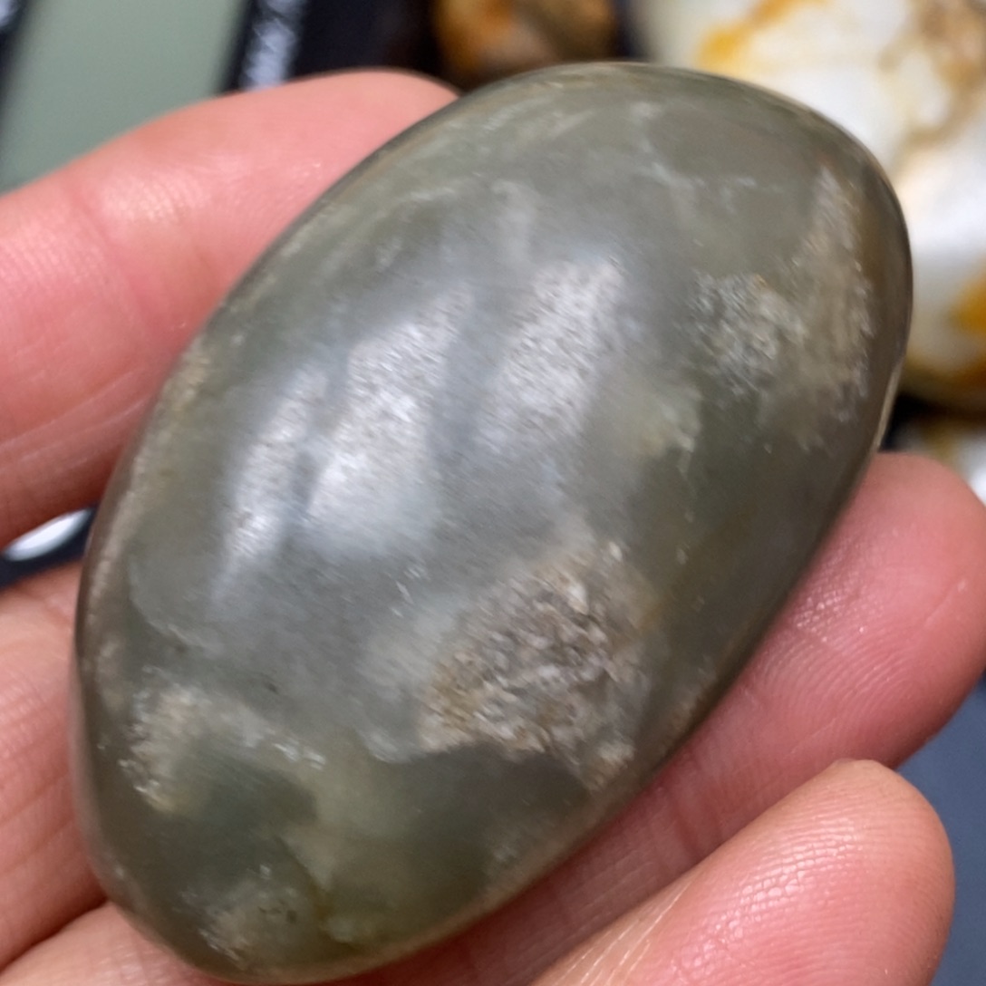 和田玉挂件足银镶嵌