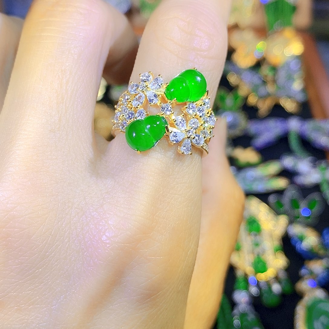 吊坠(不含链)银S925镶嵌翡翠