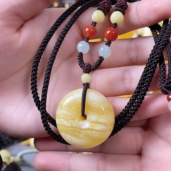 琥珀未镶嵌裸石平安扣