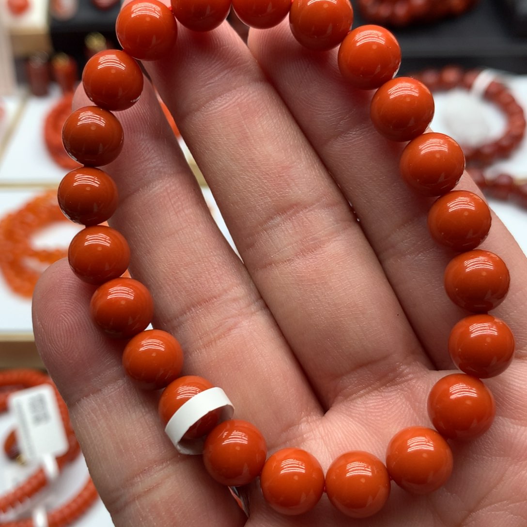 南红玛瑙手链，发货一个未镶嵌