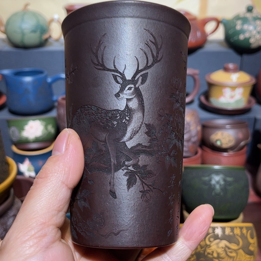 原矿紫砂手工主人杯