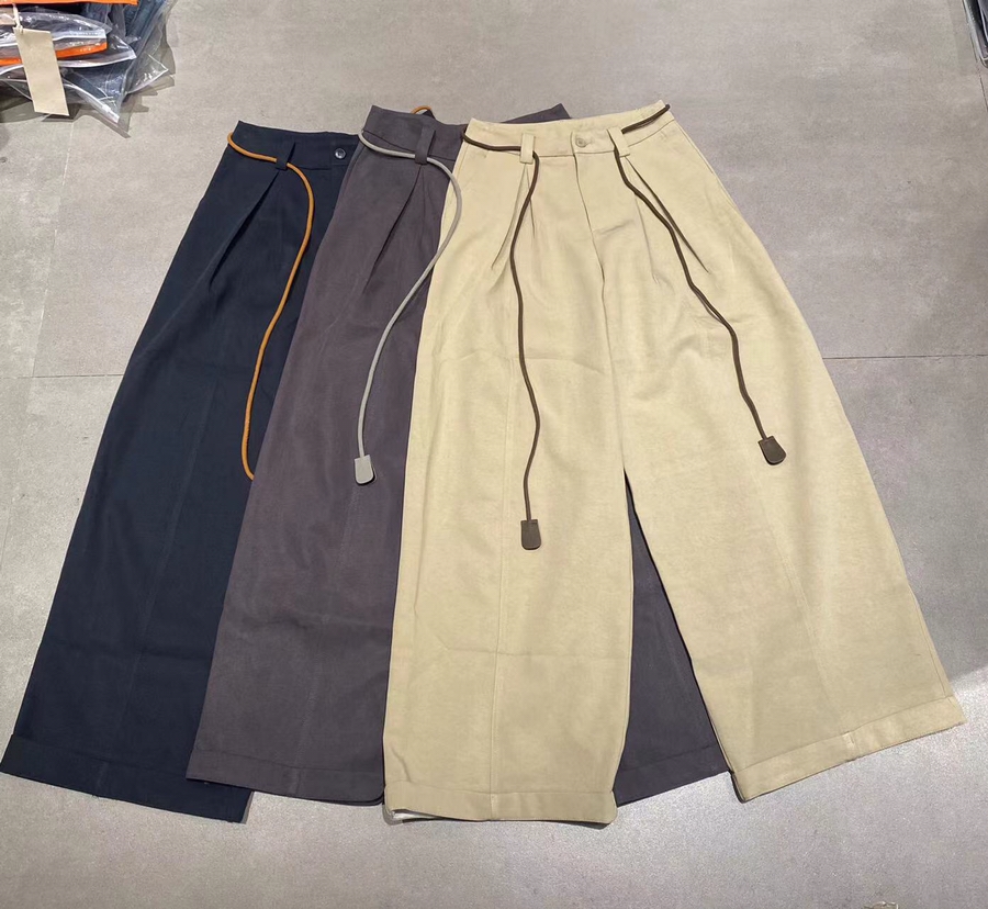 高腰百搭宽松显瘦直筒休闲阔腿拖地长裤