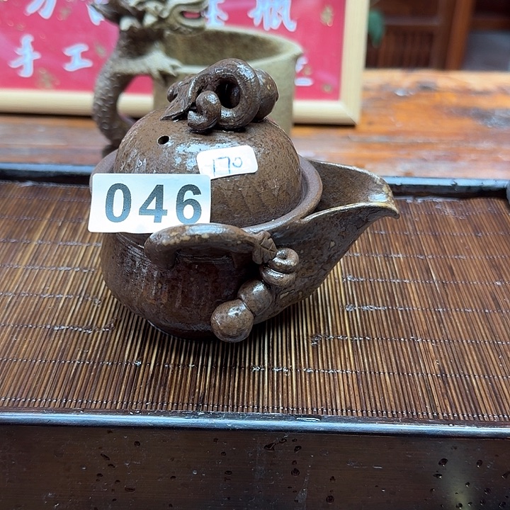 纯手工制作粗陶茶具