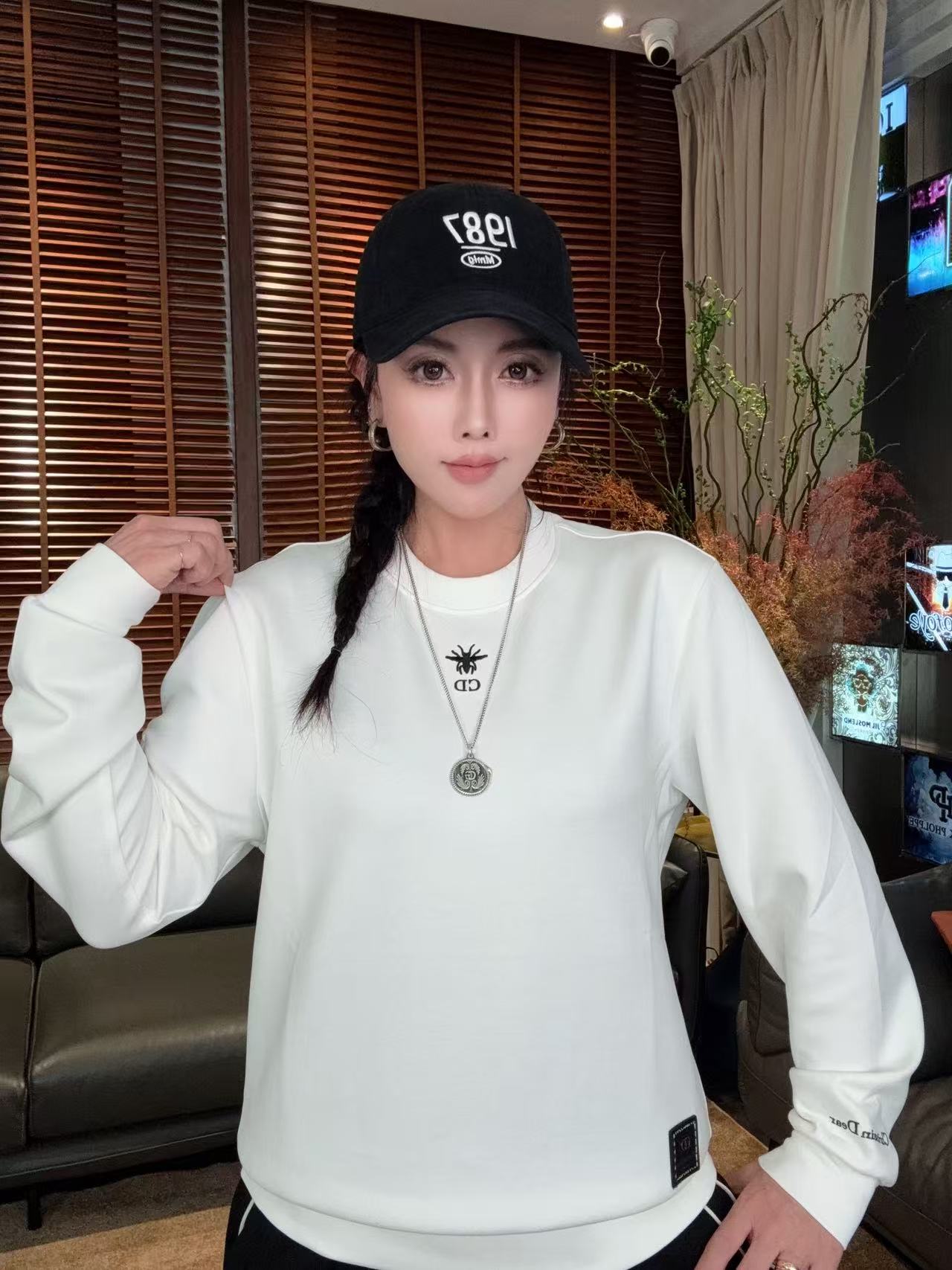EXTREME SPACE潮品轻奢高端秋冬百搭男士时尚小蜜蜂卫衣W008