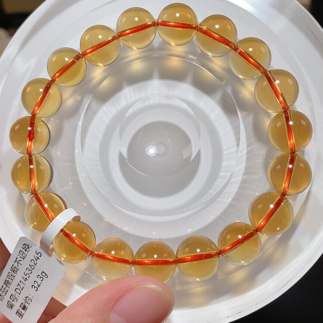 水晶手链未镶嵌F黄水晶10.6