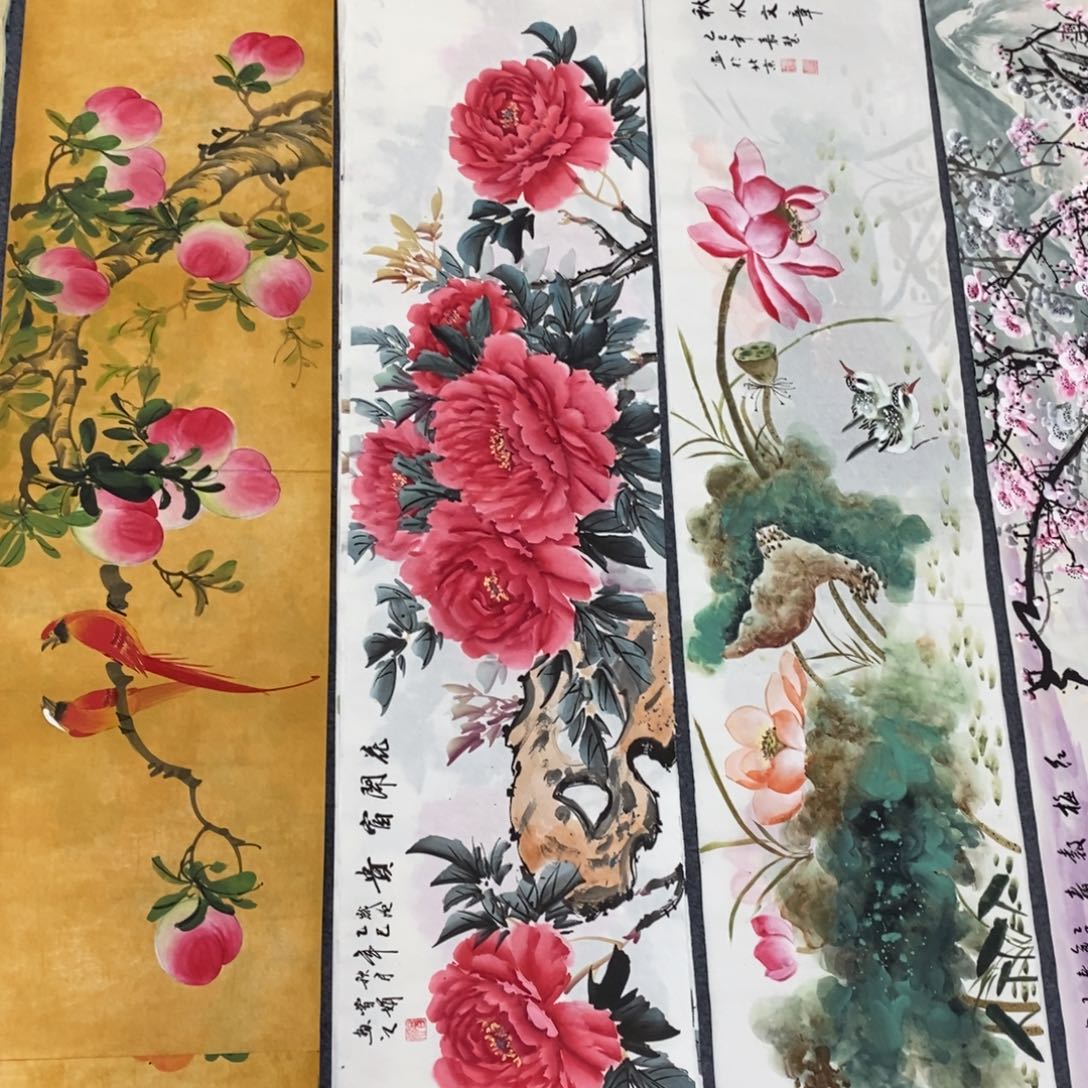 国画尺寸140✖️35四尺对开手绘画