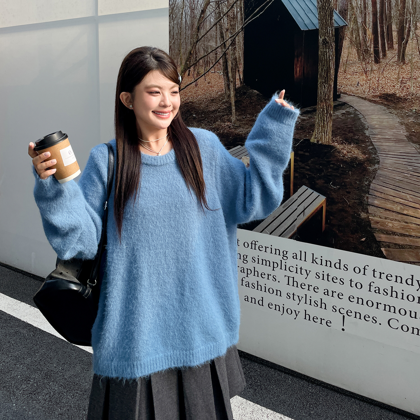 大码女装胖mm2025新款秋冬季韩系穿搭慵懒风毛衣氛围感巨遮肚上衣