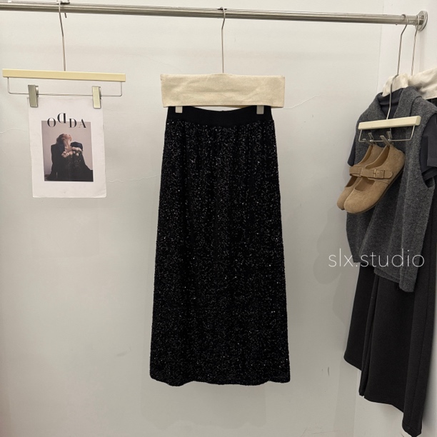 slx@ 2392 亮片bling半裙