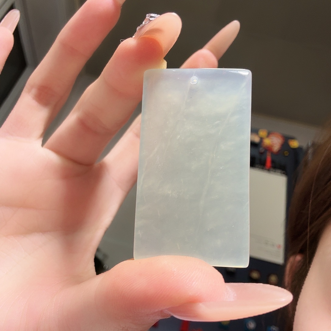 蛇纹石玉无事牌微瑕不退换未镶嵌