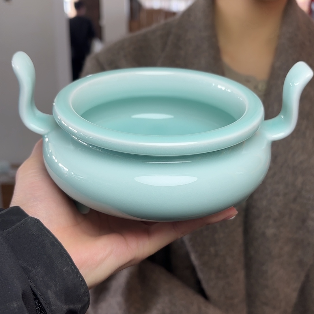 龙泉云间青瓷小米茶器