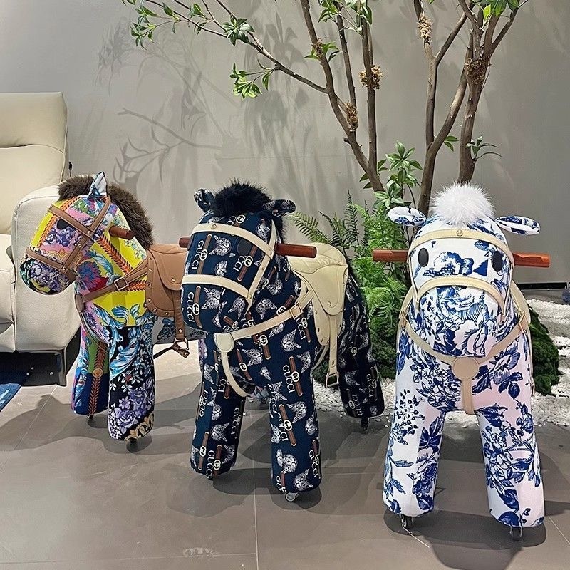 儿童椅家用可移动发财马动物座椅可爱创意客厅家居网红高颜值家具