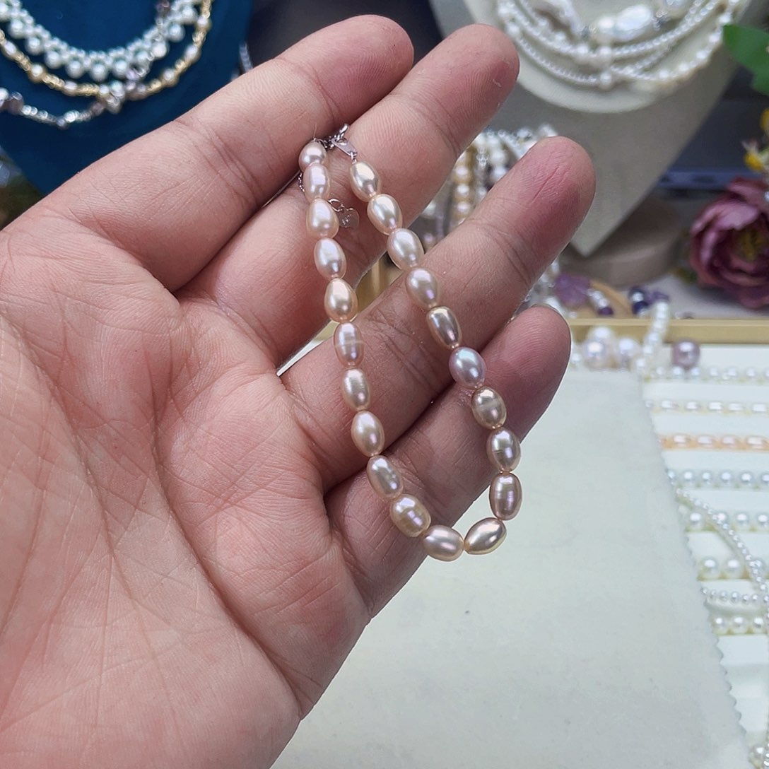 淡水珍珠手链银S925镶嵌