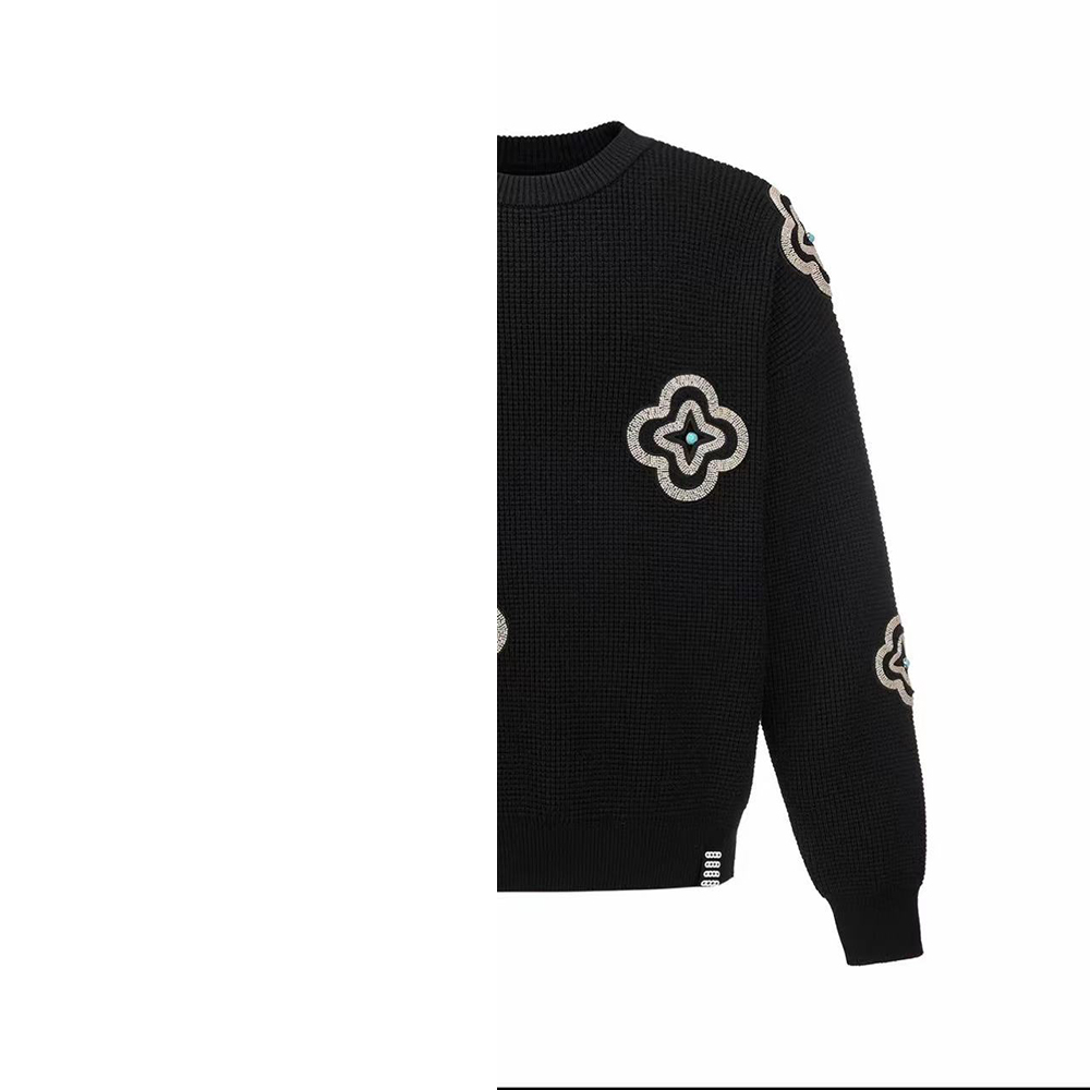 【男女情侣款】GOOD Love is good 管珠绣套头毛衣