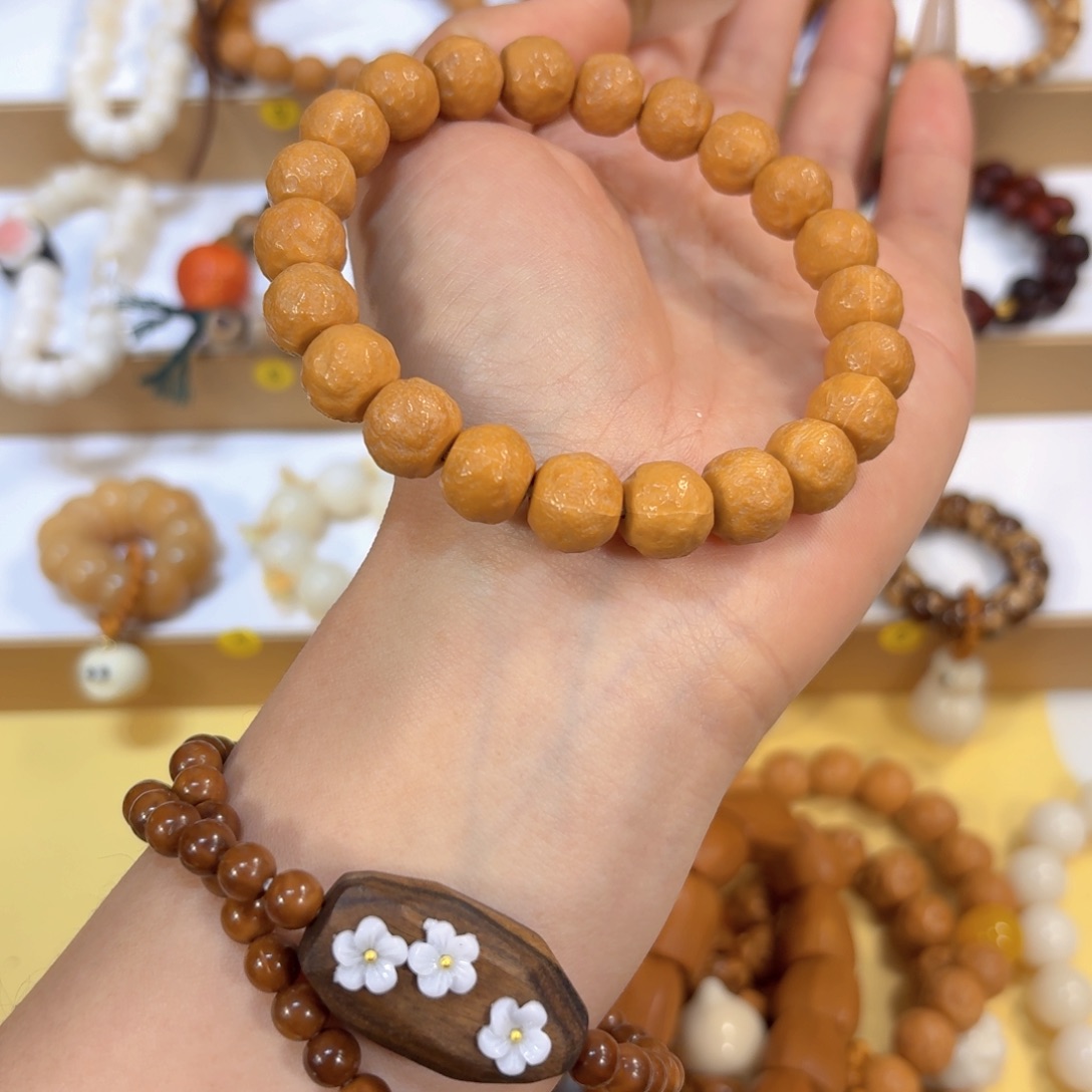 星月菩提吊坠全品猴头砂糖橘素圈