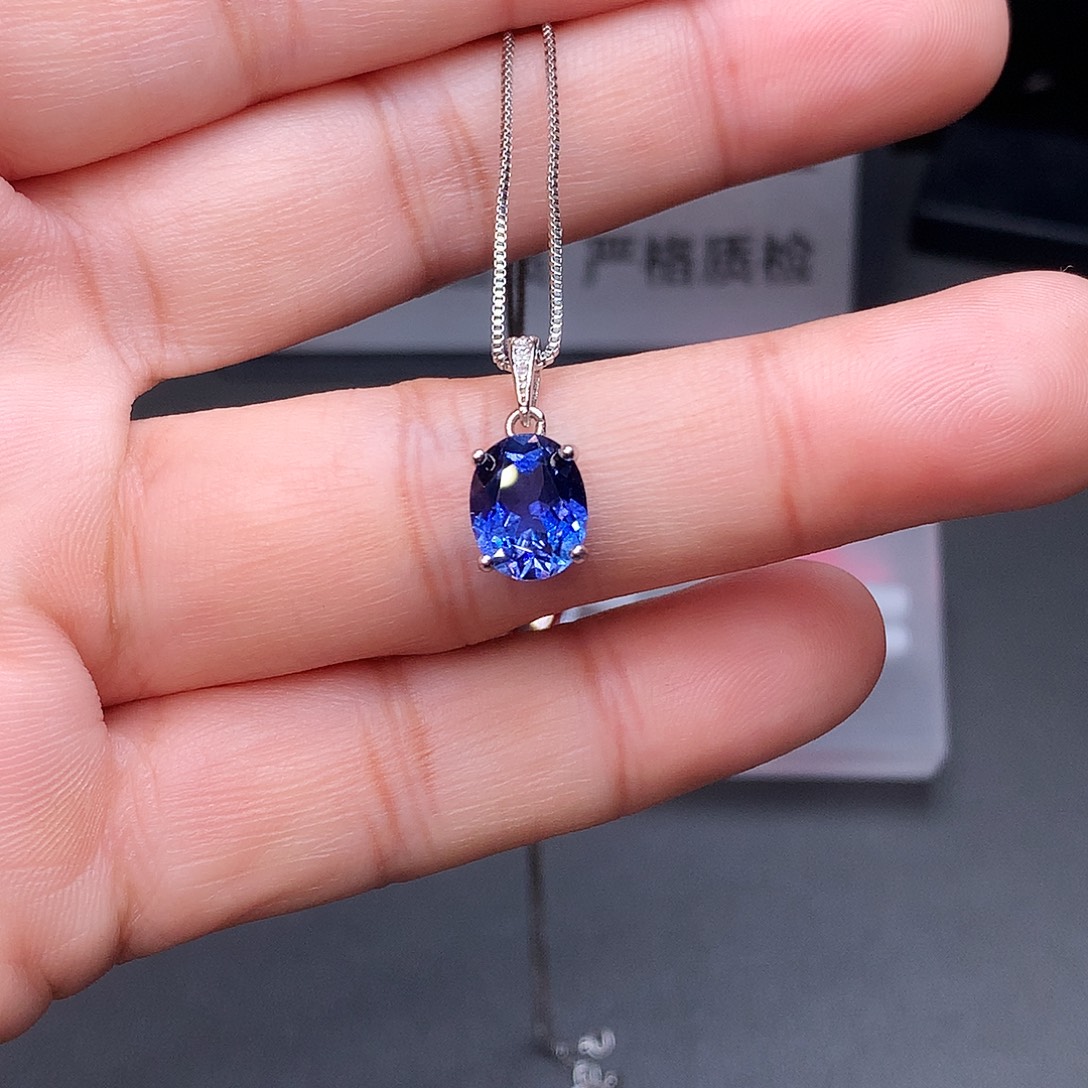 颈饰银S925镶嵌蓝宝石