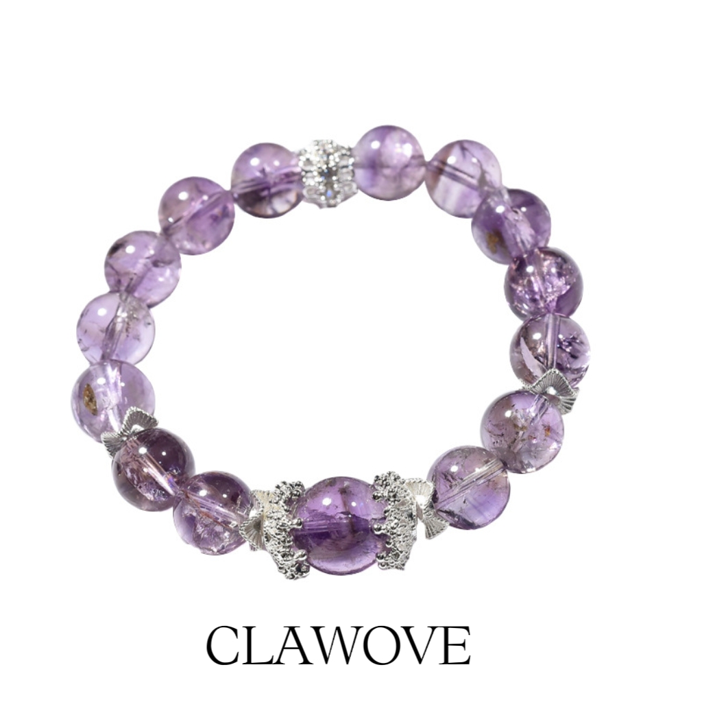 铜合金手链 CLAWOVE · 复古紫手串女文艺清新气质感饰品百搭配饰