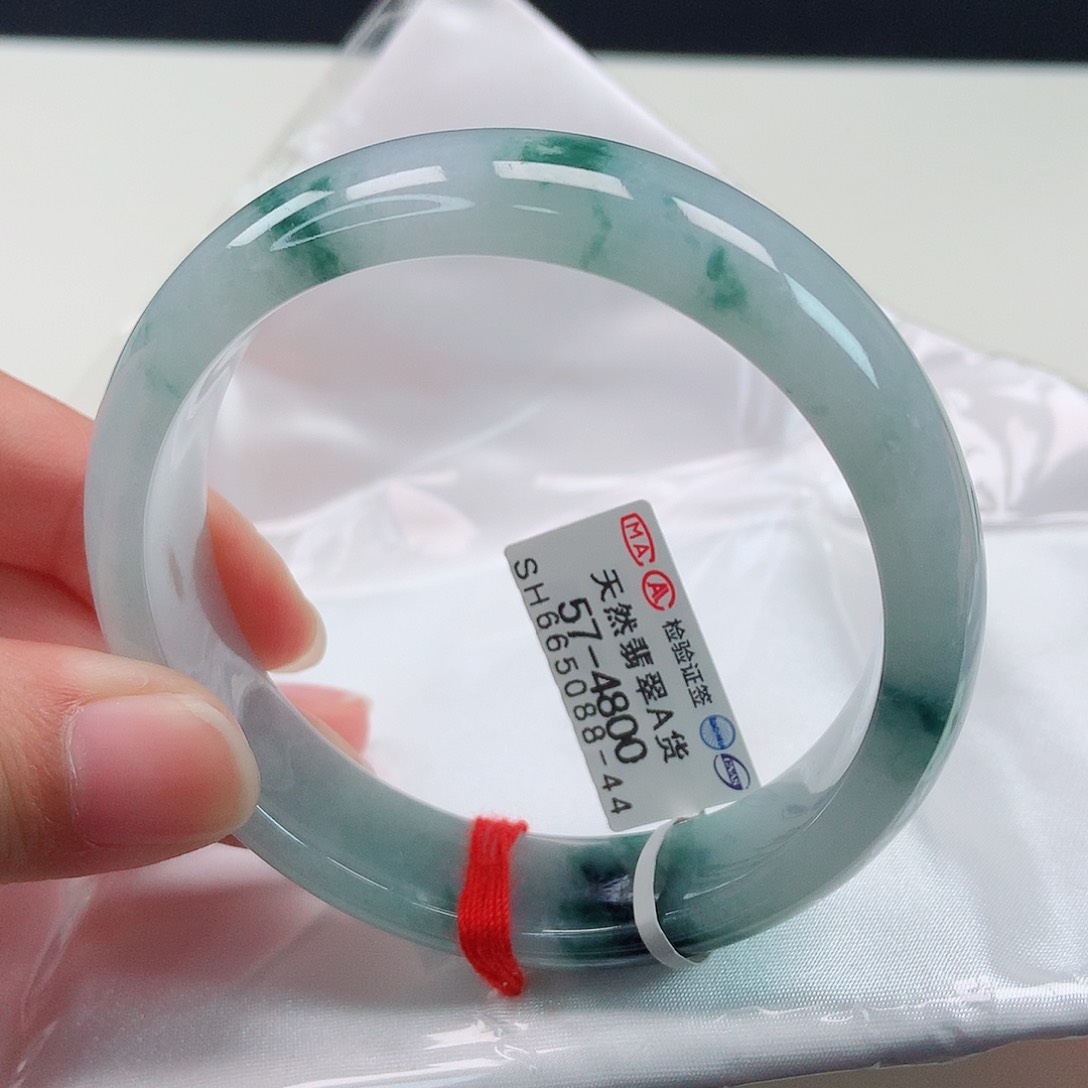 翡翠手镯未镶嵌57正圈