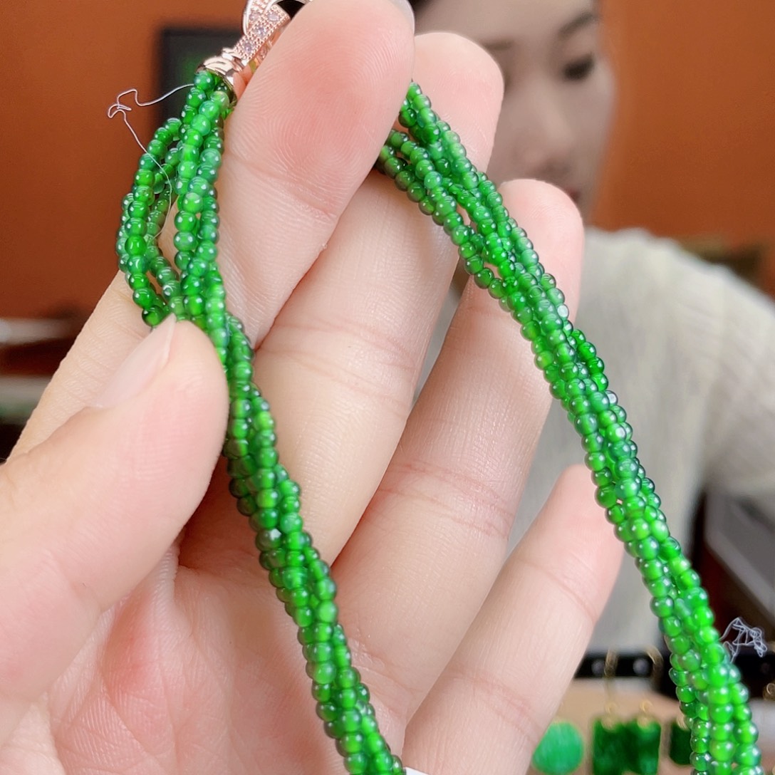 翡翠未镶嵌耳饰饰品