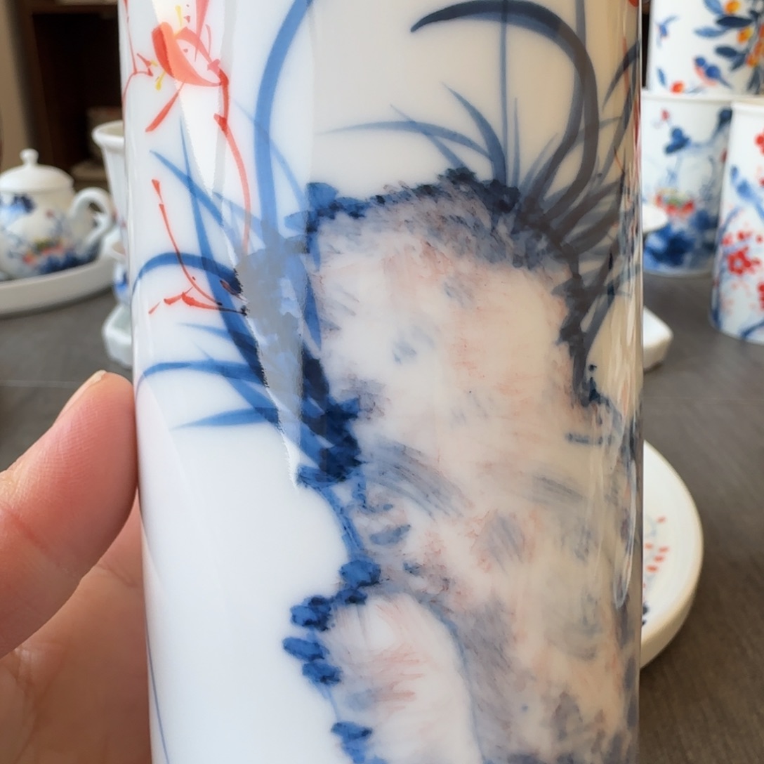 景德镇釉下青花五彩手绘