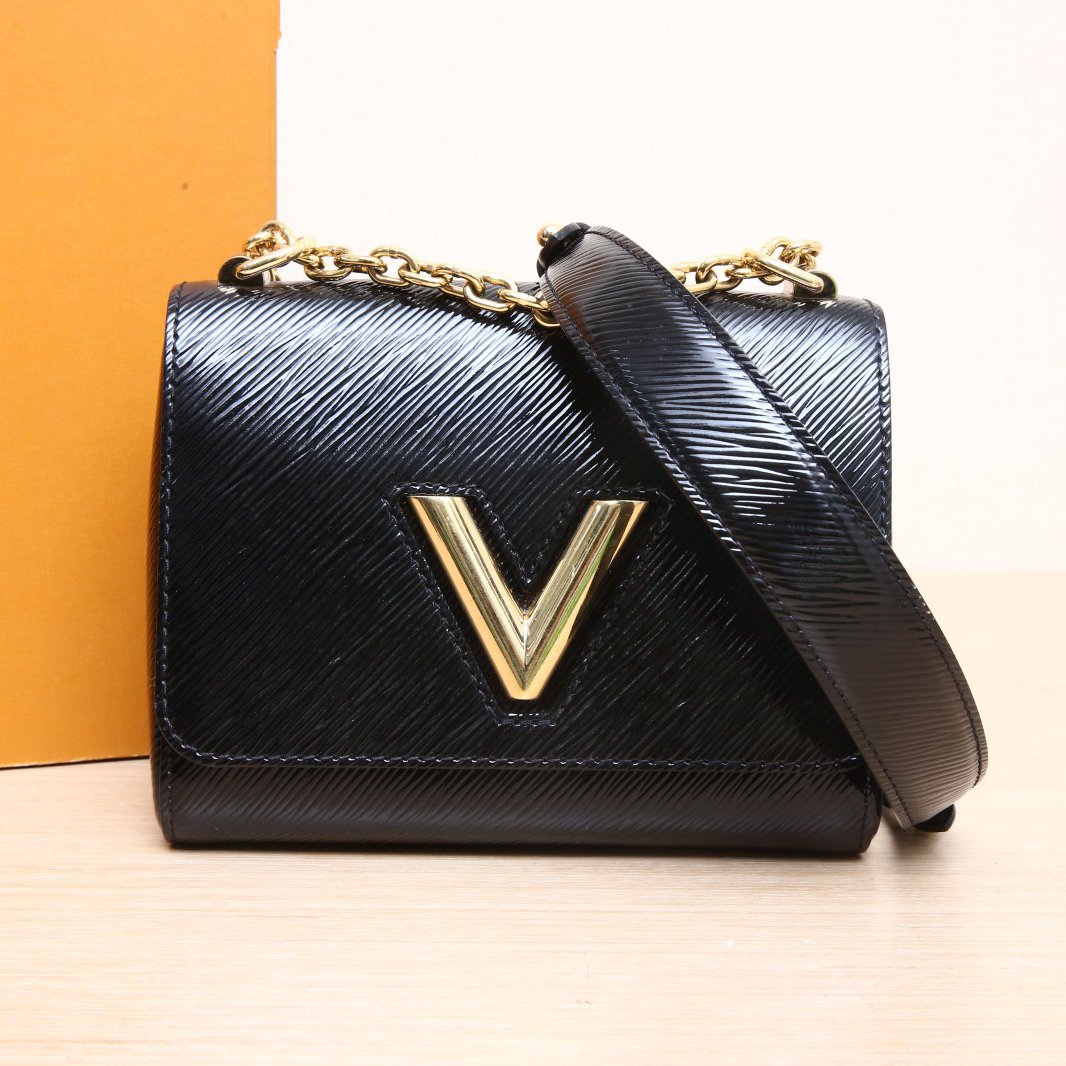 95新 LouisVuitton/路易威登 小花双双 TWIST 小号 黑色 2017 包