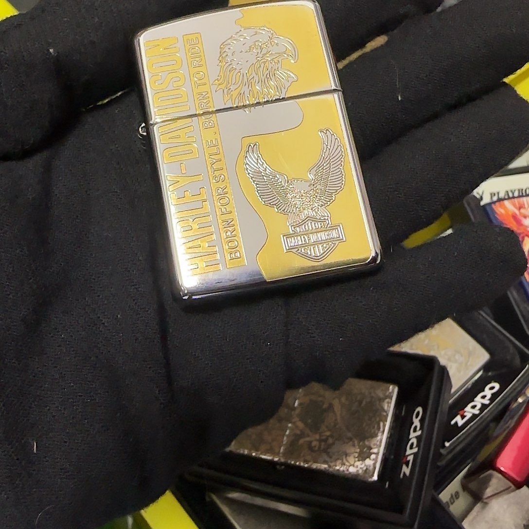 龙***下金冰双色雕刻盔甲哈雷鹰