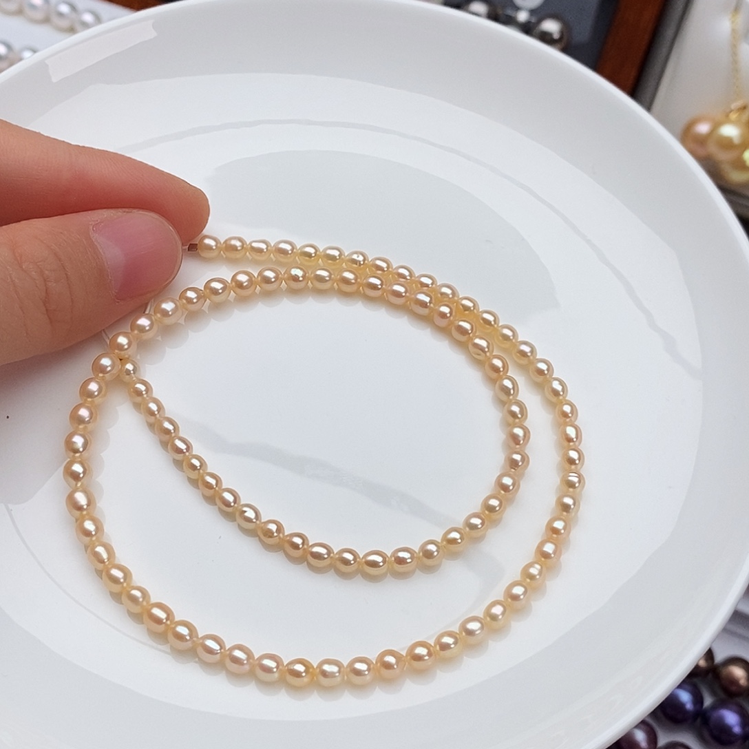 合金淡水珍珠颈饰