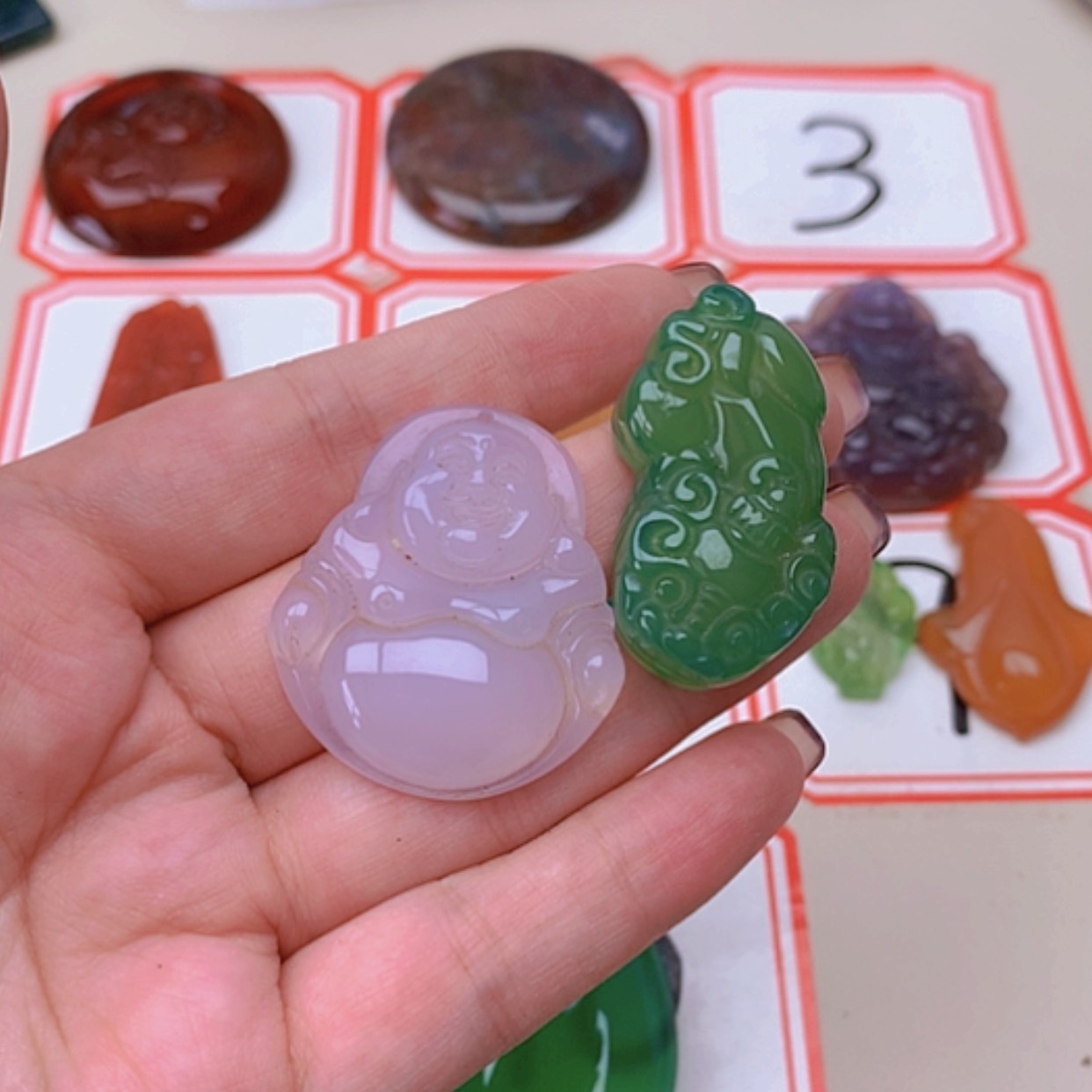 【闪购商品】玛瑙/玉髓未镶嵌珠宝半成品?****妍