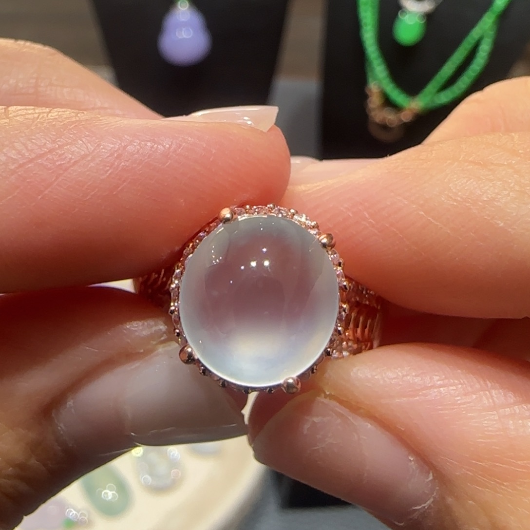 翡翠未镶嵌颈饰玻璃蛋面卡10