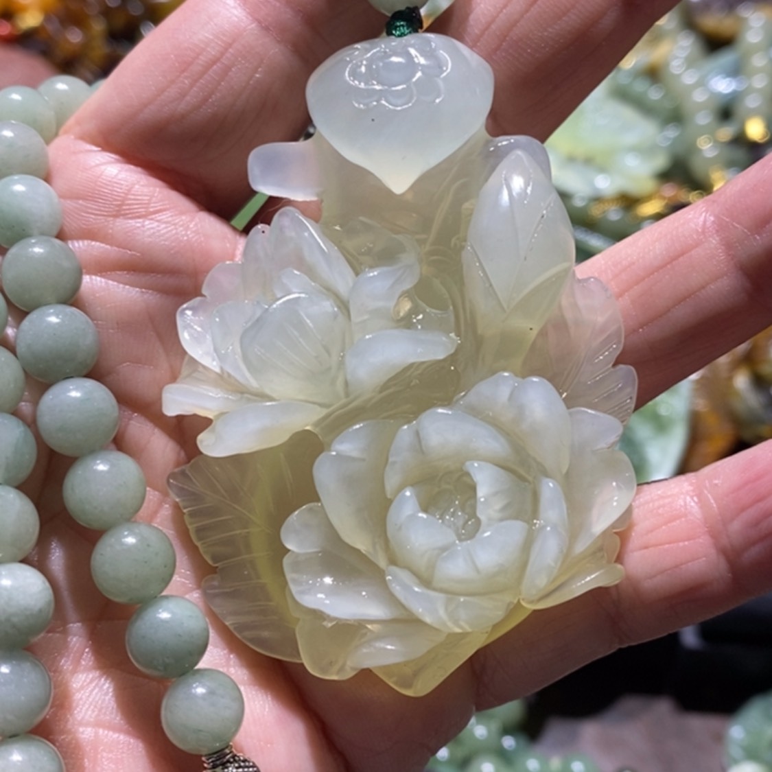 【闪购商品】岫玉毛衣链未镶嵌