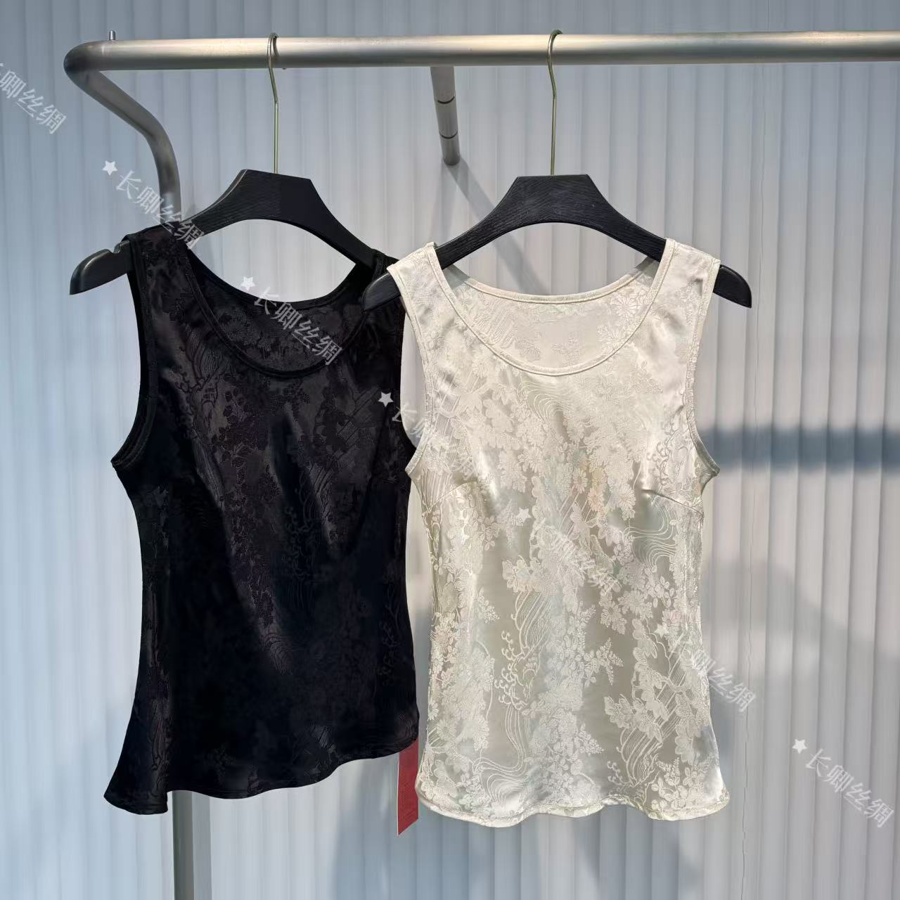 【倾云】新中式国风提花复古无袖背心W274