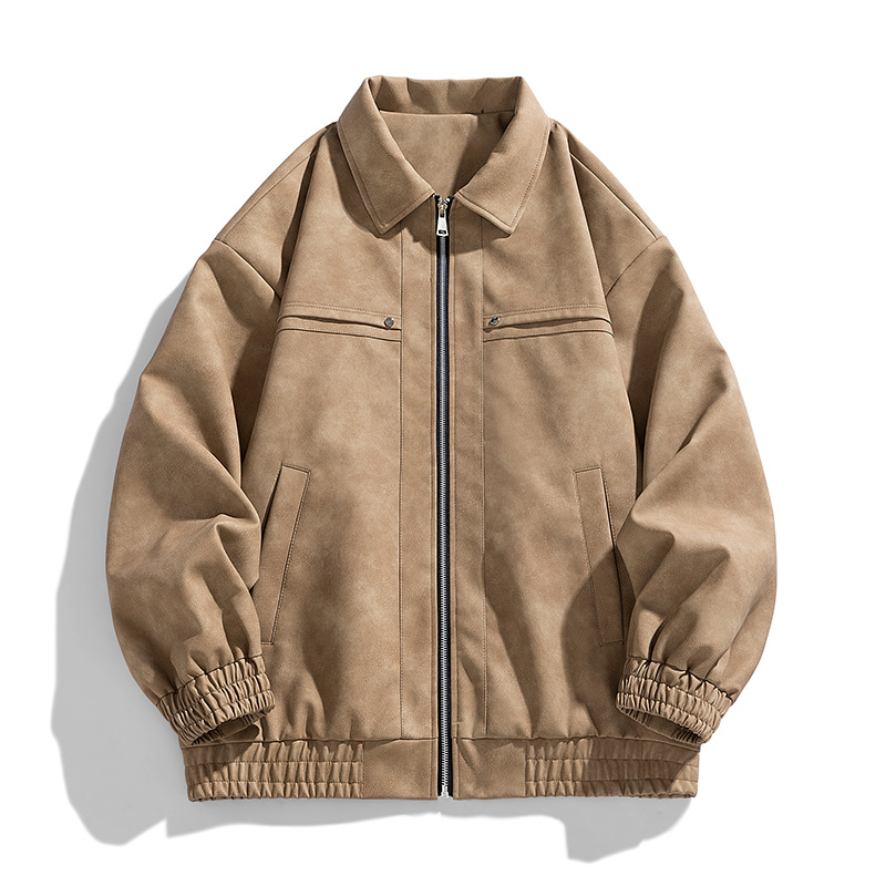 【李老板专属】CABE CABE 秋冬季翻领防风拉链皮衣韩版2472