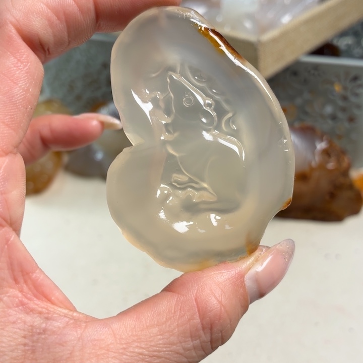玛瑙/玉髓未镶嵌吊坠(不含链)