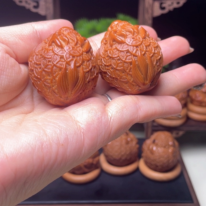 吊坠橄榄核墨*阳金币龙龟手球3.5