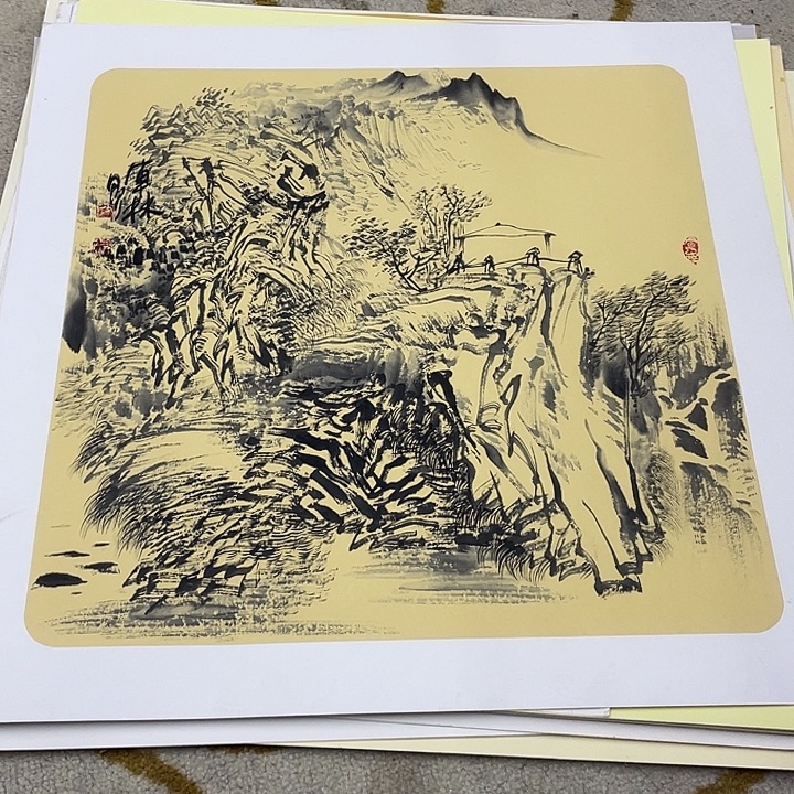 国画50-50卡纸作品艺