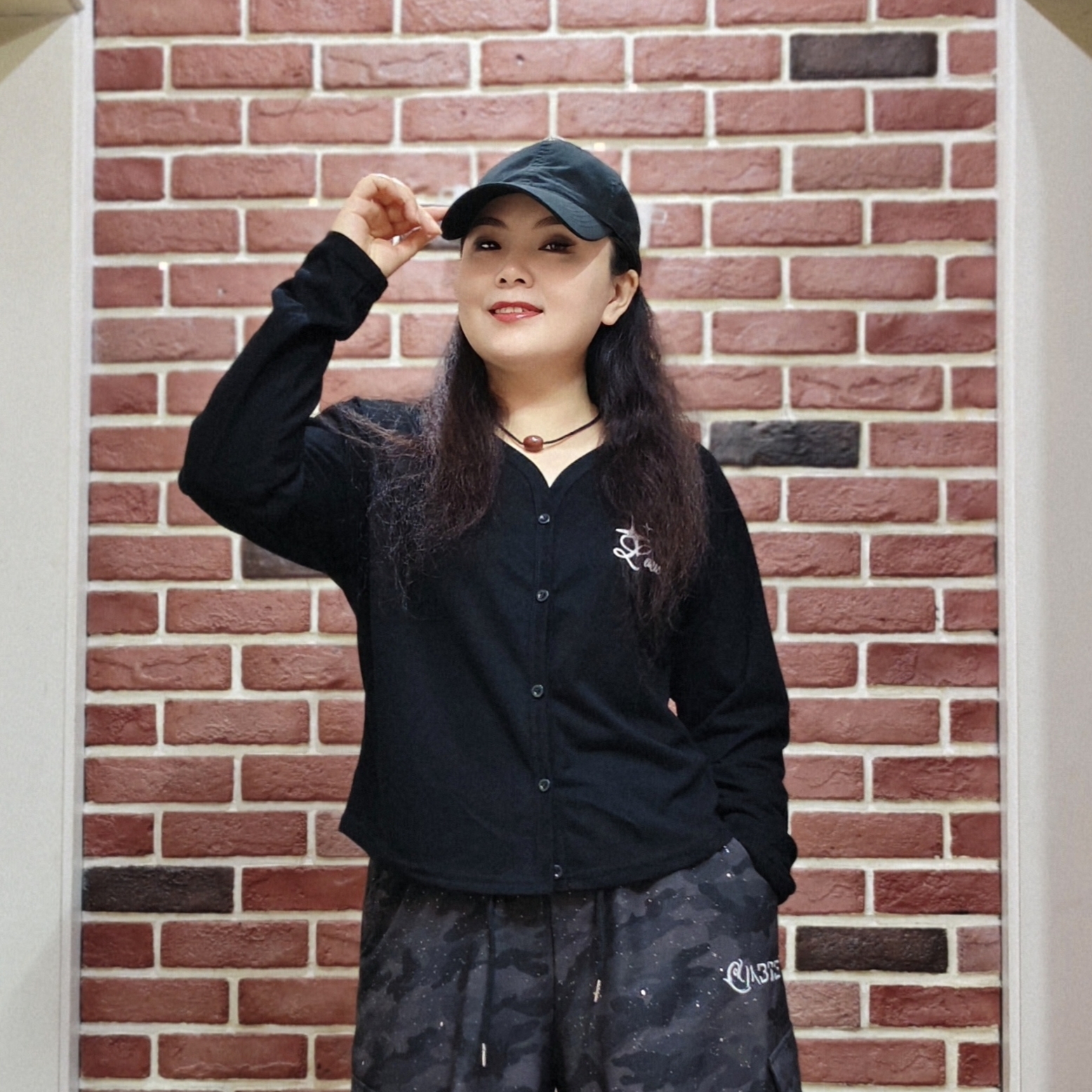 短款宽松型透气V领常规女T恤#5082